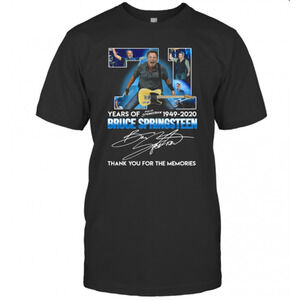 71 Years Of Bruce Springsteen 1949 2020 Signature T-Shirt